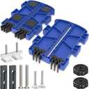 Featherboard for Table Saws, Router Tables & Band Saws  Kickback Prevention & Precision Feed Control Accessory for Safer Cutting Woodworking Tools  Dual-Leg Base with Flexible Arms, Blue & 2Packs