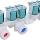 Washer Water Inlet Valve Replaces DC97-15459G For Samsung WA456DRHDSU/AA WA456DRHDWR/AA WA45K7600AW/A2 WA45K7600AW/AA WA48J7770AP/A2 WA50F9A7DSW/A2 WA52J8700AP/A2 WA50M7450AW/A4 WA52M7750AW/A4