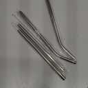 Vinaco Stainless Steel Smoothie Straws, 0.4'' Extra Wide Reusable Metal Drinking Straws for Milkshake, Smoothie, Beverage, Set of 4 with 1 Cleaning Brush (Silver)