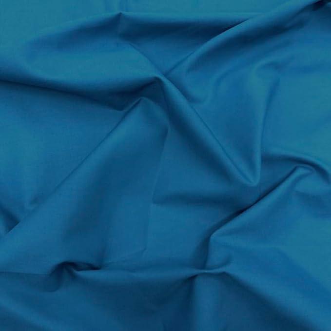 Ice Fabrics Cotton Polyester Broadcloth Fabric by The Yard - 60" Wide Soft & Breathable Broadcloth Fabric for Sewing - Perfect for Apparel, Bedding, Curtains and More - Peacock - 2 Yards