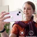 CCFUNCASE Compatible with iPhone 14 Plus Case Clear Cute for Women - Rugged Phone Cases Funda Protector Cover Skin (White Planets Galaxy Universe)