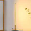 EDISHINE LED Table Lamp, Dimmable Bedside Lamp with 3 Colour Temperature, Touch Controller, Minimalist Lamp for Bedroom, Living Room, Corner Lighting, Gift, Reading, Metal Finish, Gold, 6W