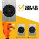 Xuhal 20 ft NEMA 10-30P to 14-50R EV Charger Adapter Cord 3 Prong Old Dryer Outlet to Level 2 EV Charging Power Cord with Handle (Only for 3 Prong L-Shaped Old Dryer NEMA 10-30R Outlet) ETL Listed