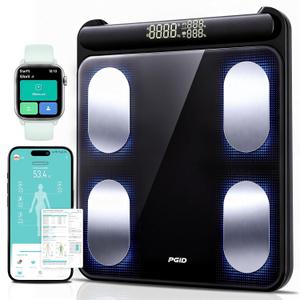 Smart Scale for Body Weight, Body Composition Scale with Retractable Handle Display,8 Electrodes Smart Digital Scales for BMI, Body Fat, Muscle Mass, Health Body Pod Scale with App
