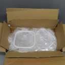 Glass Soup Containers with Lids 32 oz, 4 Cup Glass Storage Containers, Tall Borosilicate Glass Food Storage Containers for Lunch, Ice Cream, Travel and Deli, Soup Freezer Safe Containers with Lids (Transparent6)