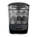 Baby Brezza Bottle Sterilizer and Dryer Advanced  33% Faster - Largest Capacity Steam Sanitizer - Universal Sterilization Machine for All Bottles + Pump Parts - HEPA Air Filter, Charcoal