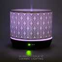 Earnest Living Essential Oil Diffusers for Essential Oils Large Room Diffuser White Ceramic Diffuser 500ml Aromatherapy Diffuser with 4 Timers 7 Night Lights and Auto Off Function for Home Gift