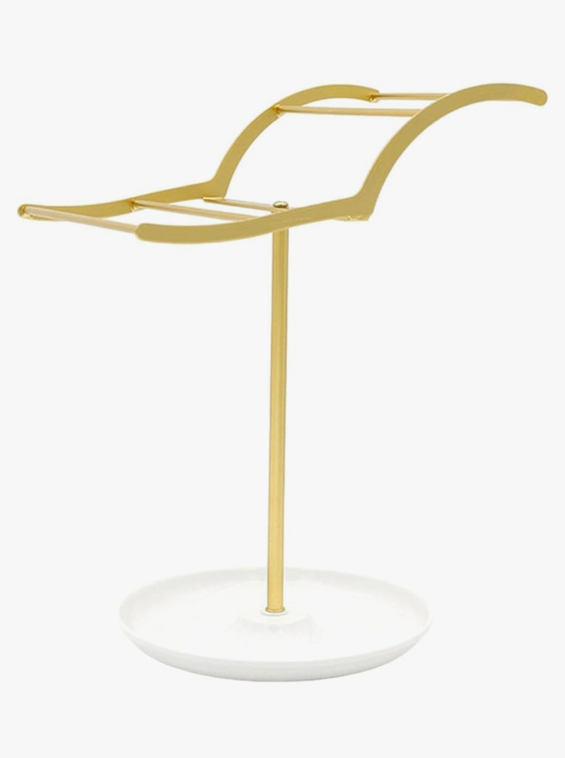 Hair Accessory Holder with Tray for Women and Girls Jewelry Display, Color: Gold