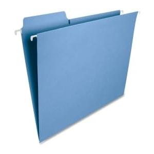 Smead FasTab Hanging File Folders, Letter, Blue, 20/Box