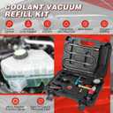 Coolant Vacuum Refill Kit Quick Airlift Coolant Refill Tool, Universal Adapters, Precise Flow Control Pneumatic Vacuum Fill Coolant, Cooling System Vacuum Purge & Refill Kit for Most Vehicles