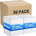 SUIN 3 Ring Binder Bulk 36 Packs -Premium 1'' Binders with Roung Ring Binder, Large 200 Sheet Capacity, Fit 8.5" x 11" US Letter Size Paper, White (1'' White - 36 Packs)