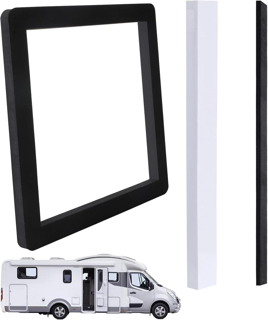 Universal RV Roof Air Conditioner Gasket Kit, 14x14in Camper Roof A/C Gasket Kit - Waterproof Compression Seal Insulation - Self-Adhesive Picture Frame Gasket and Leveling Pads