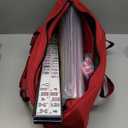 American Mahjong Tile Set, 166 Premium White Tiles, 4 All-in-One Color Rack/Pushers, Complete Mahjong Tiles Set Red Carrying Bag