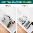 Cord Organizer Cable Ties, 4 inch Reusable Self Gripping Charger Organization, Cord Storage Fastening Keeper, Cable Wrap Straps For Home, Office, Desk Wire and Cord Management (50 Pack-Black)