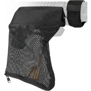 Feyachi Brass Shell Catcher, Tactical Cartridge Nylon Mesh Collector Casing Brass Catcher for Rifle Range Shooting (Black)