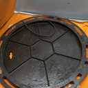 Round Manhole Cover and Frame, 35cm/45cm/60cm/70cm/80cm Cast Iron Septic Tank Lid, Replacement Septic Tank Cover, Non-Slip Sewage Basin Lid, for Patio Garden(45cm)