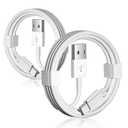 2 Pack 2ft Short Cord for iPhone 16e 17 Air 16 15 USB to USB C CarPlay Cable for iPhone 16 15 Pro Max 16 15 Plus, USB A to USB C Car Charger for iPhone 15, iPad Pro 12.9 inch, 4th, iPad Air 5th Mini 6