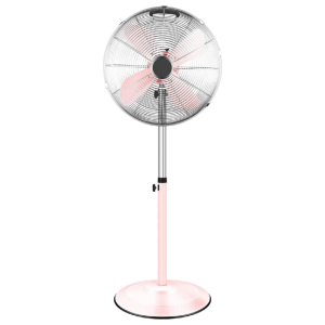 Simple Deluxe Infinipower 16 Inch High Velocity Stand Fan, Adjustable Heights, 75°Oscillating, Quality Made Fan With 3 Settings Speeds, Heavy Duty Metal For Industrial, Commercial, Residential, Color Pink