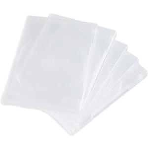 Maxtek 14mm Single Clear Standard DVD Case with Outter Clear Sleeve, 10 Pieces. Disc Not Included.