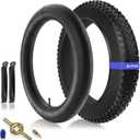 20x4.0 Fat Bike Tire 20 Inch Mountain Bike Tire & Tube Set, All-Terrain High-Density Folding Replacement Bicycle Tires with Inner Tube and Tire Levers for Electric MTB Off-Road Bike Ebikes