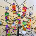 Winlyn 24 Sets Halloween Craft Kits Fall Crafts DIY Monster Spider Jack-O-Lantern Bookmark Ornaments Art Sets Foam Stickers Arts and Crafts for Kids Classroom Activities Party Favors Trick-or-Treaters