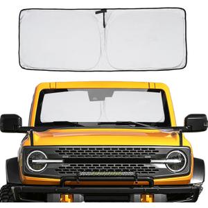 Car Windshield Sun Shade for Blocks UV Rays Sun Visor Protector, Front Window Sunshade Visor Compatible with Bronco 2/4 Door 2021 2022 2023 2024 2025 Interior Accessories