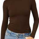 Abardsion Women's Long Sleeve Shirts Spring 2025 Casual Basic Going Out Crop Tops Slim Fit Tight Y2K Clothes (L)