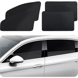 ZATOOTO 4 Pcs Car Window Cutains - Black Silk Magnetic Privacy Side Front Rear Protection Covers - Sun Shades Keeps Cooler for Kids Sleeping ZATOOTO 4 Pcs Car Window Cutains - Black Silk Magnetic Privacy Side Front Rear Protection Covers - Sun Shades Keeps Cooler for Kids Sleeping