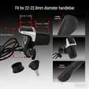 1 Pair 36v Electric Bike Throttle with LCD Display (Power Indicator), Universal 36v Half-Twist Throttle, Grip Lock Key Set Ebike Throttle for Ebike Motorcycle Scooter