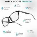 Prospek Blue Light Blocking Glasses Clear Lens for Office&Work, Yellow/Amber Lens - Evening Use, Reduce Eye Strain, Unisex