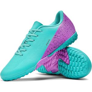 Mens Soccer Cleats Womens Indoor Soccer Shoes Wide Baseball Turf Shoes Adult Youth Rugby Shoes Big Boys Small Spikes AG TF Football Boots (2286 Tf Green) : 7 Women/5.5 Men