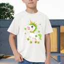 4th of July Shirts Kids Bow Patriotic Tshirt Boys Girls American Flag Bow Tee Tops (White)
