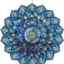 Mandala Peacock Wind Spinners, 12 inch 3D Stainless Steel Hanging Wind Spinner Mandala Peacock Gifts for Women/Men, Wind Catchers Kinetic Sculpture for Indoor/Outdoor Decor,Yard Art,Garden Decoration