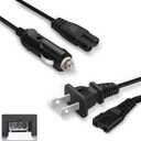 Type B for Electric Lunch Box Only for 3 Outlets Food Warmer, 110V Flat Angle (for Home Office), 12V/ 24V V-Type (for Car Trucks), 32-inch Replacement Power Cable for Heated Lunchbox Wire Use