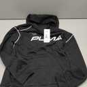 PUMA Boys Hoodie - Athletic Performance Fleece Pullover hoodies for Boys - Cozy Soft Graphic Kids Sweatshirt (14-16, Black Bold Logo)
