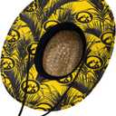 FOCO NCAA Mens NCAA College Team Logo Floral Lifeguard Beach Straw Sun Hat