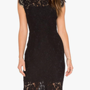 MEROKEETY Women's Sleeveless Lace Floral Elegant Cocktail Dress Crew Neck Knee Length for Party Size S