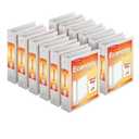 Cardinal Economy 3-Ring Binders, 3", Round Rings, Holds 625 Sheets, ClearVue Presentation View, Non-Stick, White, Carton of 12 (90651)