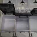 Shintop Pill Organizer 2 Times a Day, Easy Fill Weekly Pill Box Am Pm Push Button Pill Container 7 Day Medicine Organizer for Vitamins Supplements Black&White