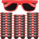 FEPITO Party Sunglasses Kids Sunglasses Bulk for Birthday Party supplies (Red)