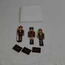 Thyle 3 Pcs Christmas Nutcracker Soldier Decorations 7 in Wooden Traditional Christmas Nutcrackers Figures Wood Veneer Vintage Xmas Tabletop Decoration for Fireplace Collectible Gifts(Classic Color)