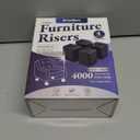 EclatBain Bed Risers Furniture Risers Heavy-Duty Rectangular Adjustable Block Lift to 3 inches and 4.3 inches Desk, Sofa, Chair Legs, Refrigerator, Washing Machine Support up to 4000 pounds (2 layer(3inches), Black-square-4 Pack)