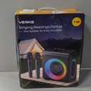 Karaoke Machine with 2 Wireless Rechargeable Microphones: Portable Bluetooth Speaker for Adults & Kids - PA System with Lights Supports TWS/TF Card/USB/AUX for Home Party
