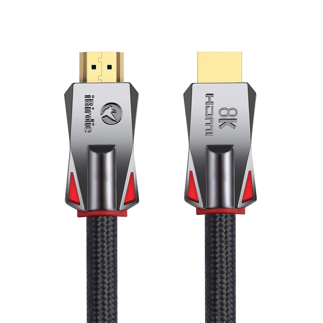 iBirdie 8K Fiber Optic HDMI Cable 100 Feet 31 Meter, Active Unidirectional Cord 8K 60hz, 4K 120hz, 4K 144hz, HDCP 2.3 2.1, Compatible for Apple-TV PS5 4070 4080