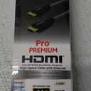 GE Home Electrical 4K HDMI Cable, 3 ft. HDMI 2.0 High Speed 18 Gbps with Ethernet, 4K 60Hz, 1440p 1080p 120Hz, HDR, for HDTV, Streaming, Blu-ray, Gaming, PS4 Pro PS5 Xbox, 34474