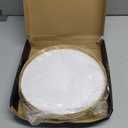 12" Wooden Lazy Susan Turntable for Cabinet  Round Rotating Spice Rack Organizer, White Kitchen Countertop Tray for Dining Table & Pantry Storage (White & Gold)