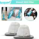 KEEPOW 2033 Vacuum Filter Compatible with Bissell Featherweight Stick Lightweight Bagless Vacuum 2033, 20331, 20333, 20336, 20339, 2033M (8 PACK)