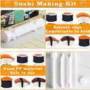 Sushi Bazooka Maker, Food Grade Plastic Sushi Roller Kit, Molds for Crafting with Rice,Vegetables,and Meat (White)