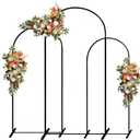 Metal Wedding Arch Backdrop Stand,3-Piece Arch Backdrop Stand for Wedding Ceremony Bridal Party Birthday Party Balloon Arch Decoration(Black)