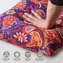 Outdoor Pillows Set of 2, 18''18''Waterproof Throw Pillow for Patio Furniture, Feathers and Down Filled Outside Decorative Pillows Inserts for Garden, Porch Swing, Couch and Sofa (Paisley Floral)